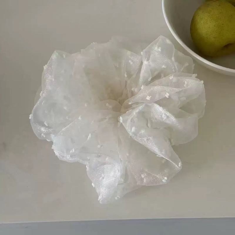 韓国の超甘くてかわいい綿入り水玉模様の女性用ヘアゴム、軽くて豪華なシンプルなリボン、イチゴの赤いチェック柄の頭飾り|undefined