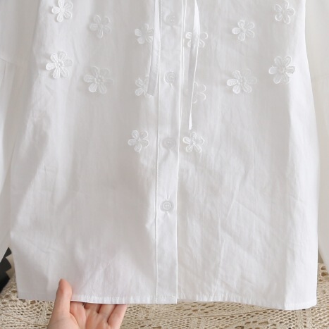Autumn shirt girls white cotton girls shirt 2026 new style…