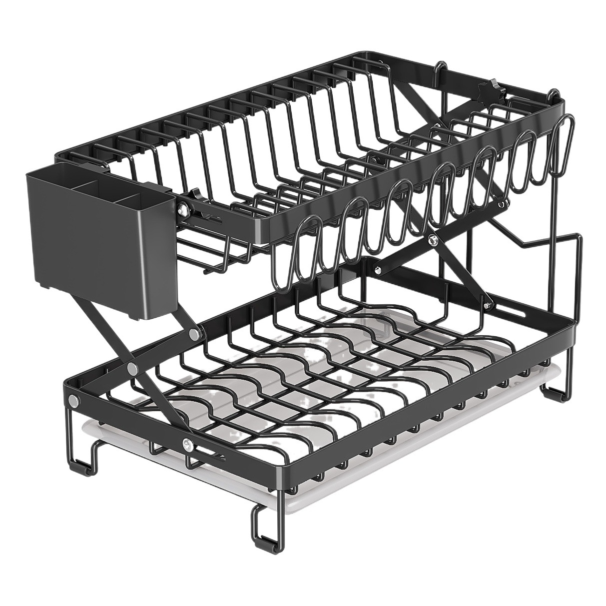 Plato de cocina plegable estante de drenaje estante de mesa estante de almacenamiento de plato multifuncional