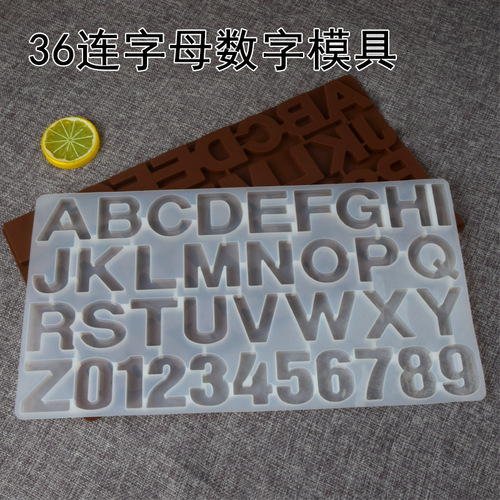 26 English alphabet silicone molds chocolate candy biscuits cake decoration baking molds silicone glue molds