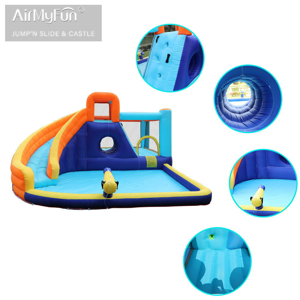 Castillo inflable para uso doméstico, tobogán acuático para niños, trampolín inflable, pequeñas instalaciones de parque de atracciones para interiores y exteriores, castillo inflable