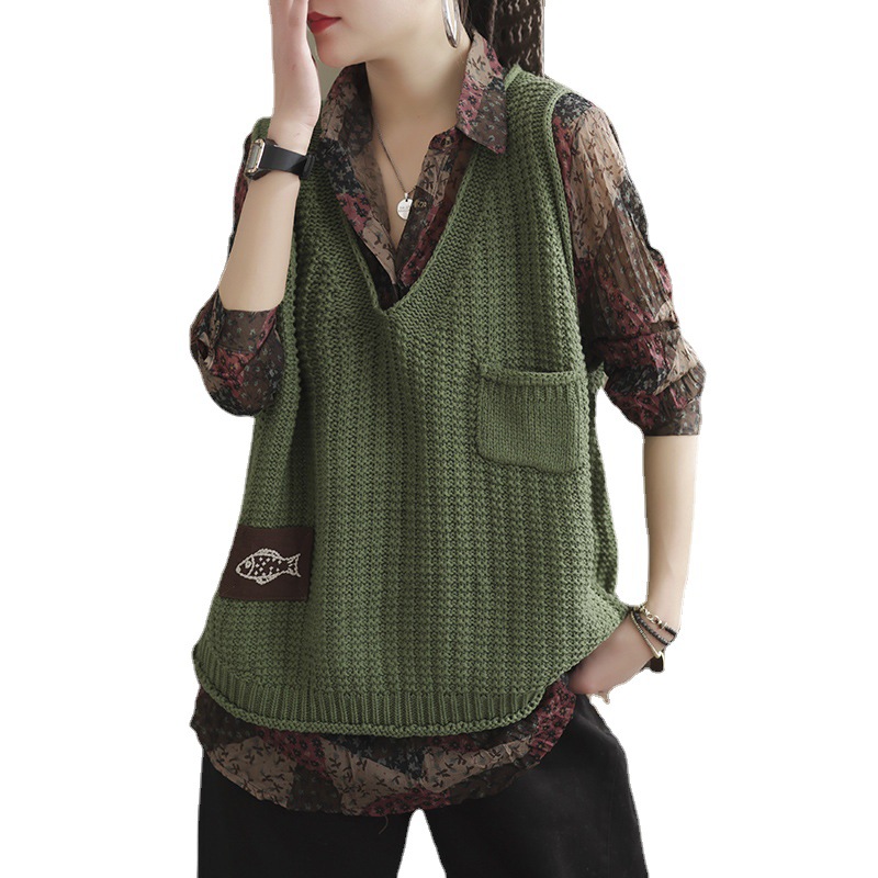 Chaleco de las mujeres de punto Chaleco de las mujeres ropa de primavera 2024 nuevo popular estilo Chanel suéter estilo occidental Chaleco corto image 7