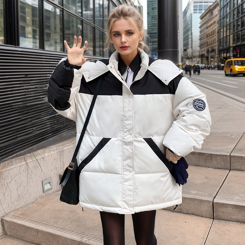 Warme Jacken für Damen sind beliebt bei übergroßen Overalls und locker geschnittenen, baumwollgefütterten Jacken_voghion.com