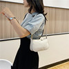 Fashionable shoulder bag, chain, underarm bag, Korean style, 2022, crocodile print