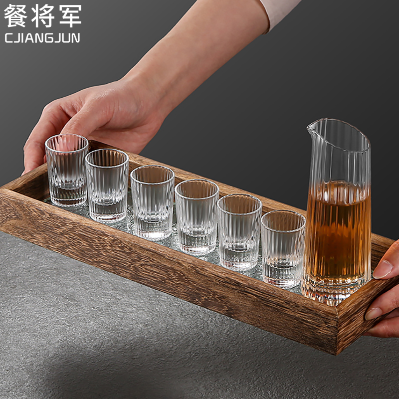 。轻奢白酒杯分酒器家用酒具套装玻璃小酒盅子弹杯一口杯烈酒