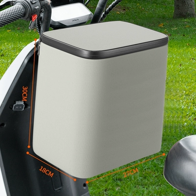 Electric Car Helmet Hanging Bag Electric car tail box - haoyue-gray-upgraded-waterproof-zipper-three-layer-waterproof-fabric-17l-large-capacity-can-hold-helmet-raincoat-charger-default-items
