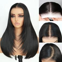 Glues Synthetic layered cut 97 Lace Front Wig