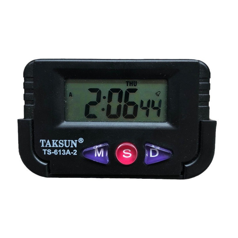 Ts-613A-2 Electronic Car Clock Led Display Electronic Clock Double-Sided Adhesive Car Clock In-Car Clock