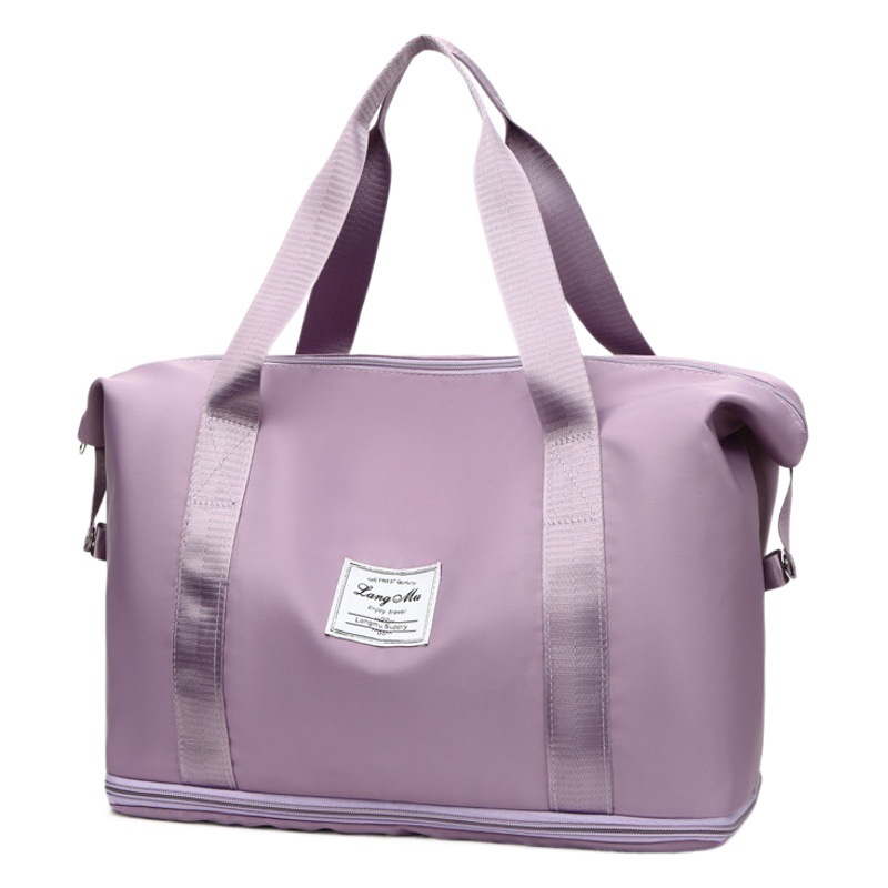 Bolsa de viaje expandible engrosada para mujer de corta distancia portátil de gran capacidad estudiante ligero impermeable bolsa de equipaje de almacenamiento de fitness