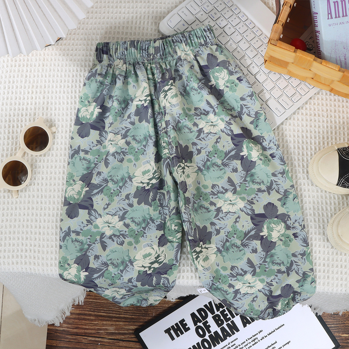 [Personalizado] Pantalones anti-mosquitos para niños, pantalones de verano de nueve puntos, pantalones de estilo coreano para niños y niñas, pantalones para niños de moda