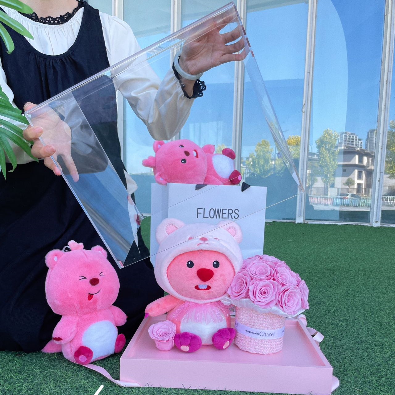 작은 비버 포옹 버킷 38*28*35