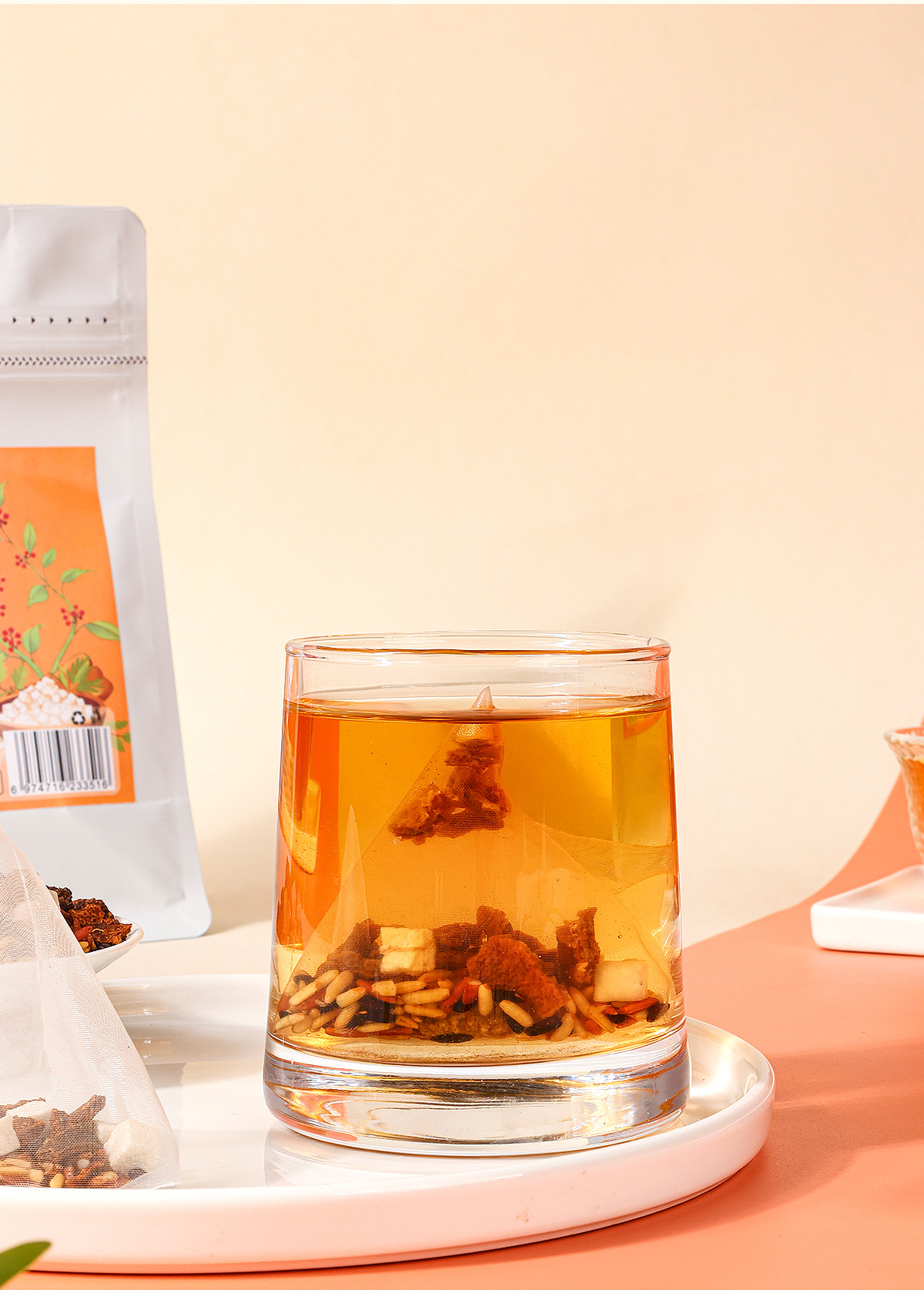 Chen Pi San Se Jiang Mi Cha (Tangerine Peel & Three-Grain Roasted Rice Tea) — 30 Herbal Tea Bags specifications