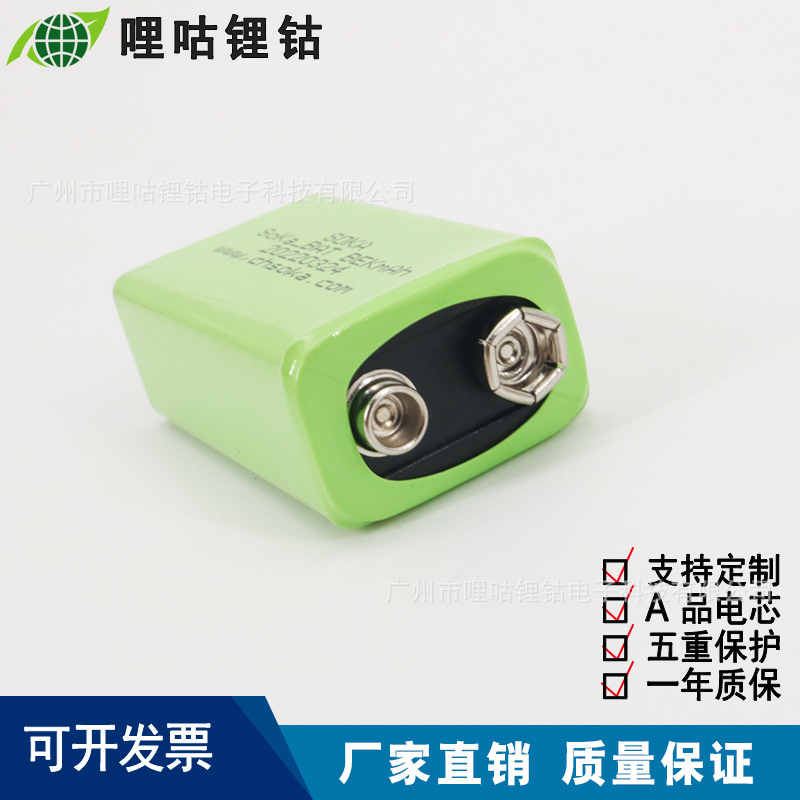 厂家供应9V万能仪器仪表无线电话设备镍氢镍镉电池可充电异形电池