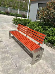 Outdoor Leisure Park outdoor community scenic spot rest chair stainless steel long chair long stool square chair seat