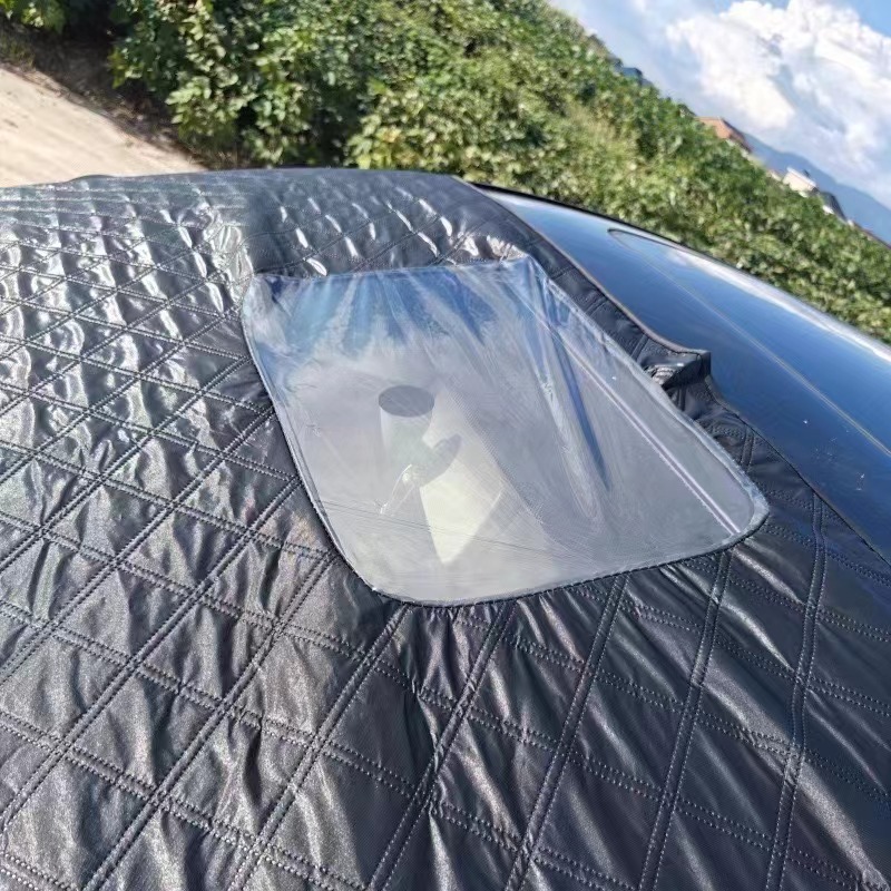 Cross-border car sunshade sunscreen heat insulation half cover snow window snow cover car clothing car snow cover