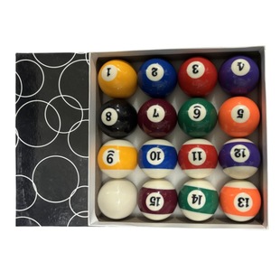 Factory Direct Sales 52.5mm Black 8 Billiards Standard No. 2 Billiard Balls American Sixteen-Color Billiards Billiard Hall Supplies
