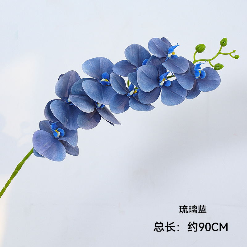 Siete colores cordier flores de Año Nuevo barril de bendición material de combinación impresión 3D mariposa orquídea de palma roja accesorios de flores de Año Nuevo material de arte floral