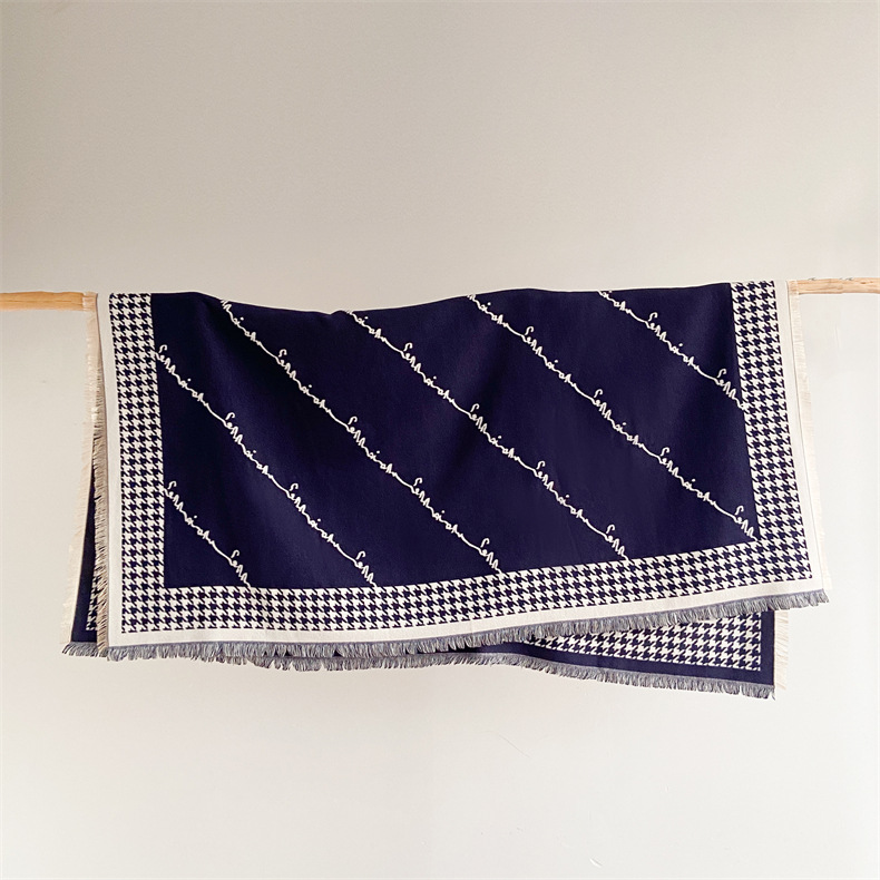 Autunno e inverno nuovo semplice ispessito imitazione cashmere scialle donna versione coreana versatile studente coppia caldo_voghion.com