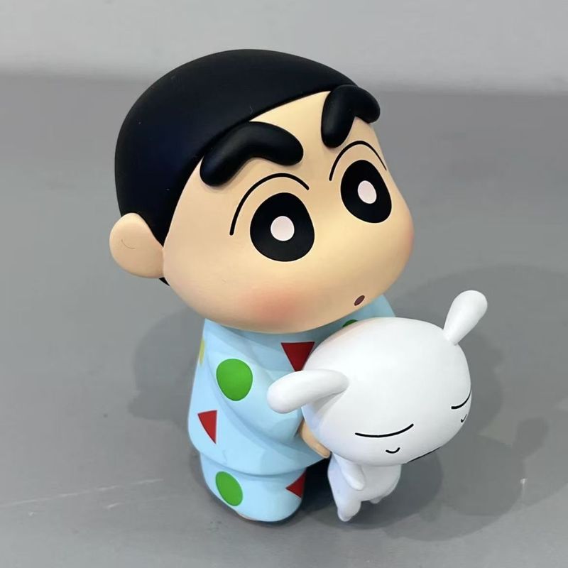 小新小白的日常系列盲盒批发蜡笔小新玩偶公仔桌面摆件周边手办女|undefined