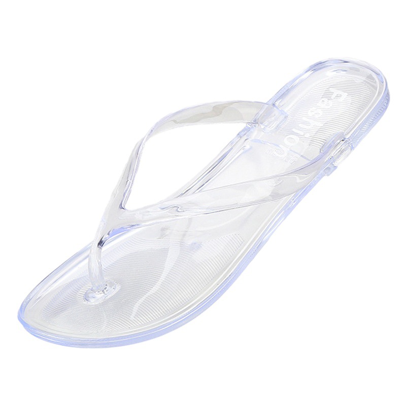 Chanclas de cristal de las mujeres planas al aire libre zapatillas de las mujeres de color sólido casa jalea color playa flip-flops Sudeste asiático transfronterizo