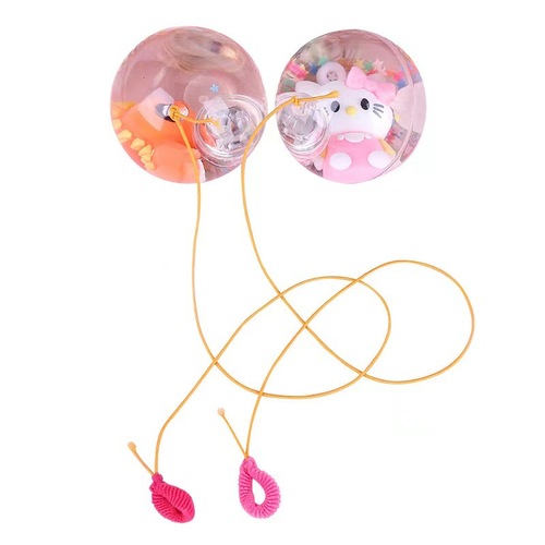 Shining Crystal Ball Flashing Children's Elastic Ball Bouncy Ball Kindergarten Kids Baby Toys Ball Category Jumping Ball