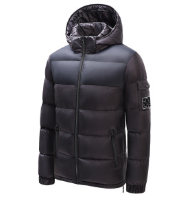 Transfronterizos otoño y invierno marcas de moda americanas para hombres de algodón grueso hombre grande color sólido chaqueta de algodón con capuzas al por mayor