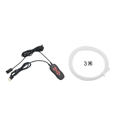 Colorful car cold light advanced voice control music rhythm atmosphere light led central control instrument panel atmosphere light bar (Panel (Dashboard) işıqlandırması) - y-type-colorful-remote-control-one-to-one-3m-optical-fiber-y-style