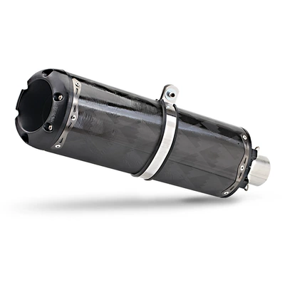 Motorcycle exhaust pipe: Spring Breeze 250Sr Tbr - long-round-mouth-three-leaf-pattern
