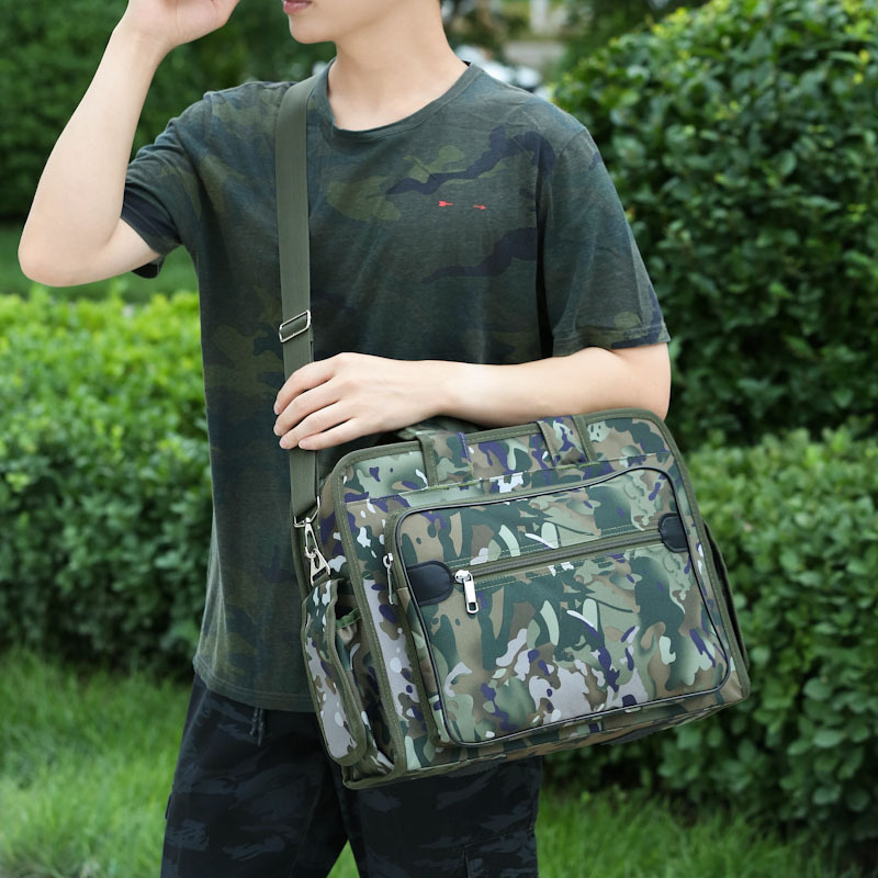 Bolso táctico al aire libre de tendencia maletín portátil resistente al desgaste de gran capacidad multicapa de almacenamiento de un solo hombro bolso de computadora portátil