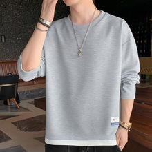 长袖t恤2025男士春秋季新款ins潮牌打底衫体恤男装宽松圆领卫衣服