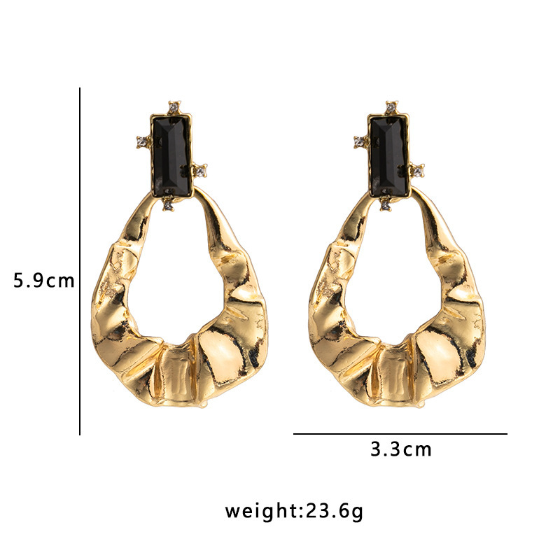 Lady Geometric Alloy Plating Rhinestones Womenu0027S Earrings 1 Pair