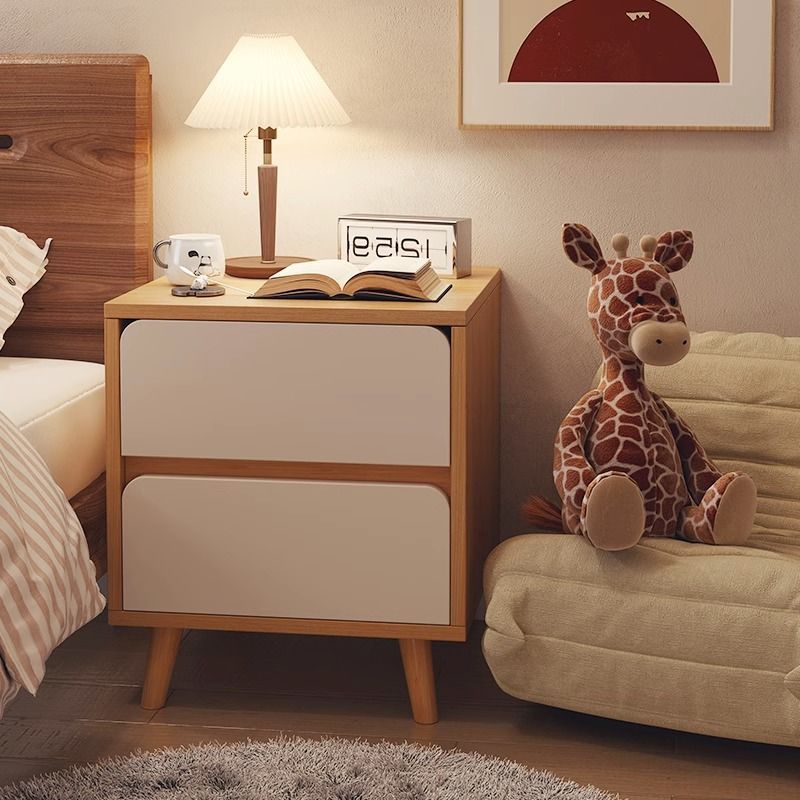 Bedside Table Bedroom Simple Modern New Storage Cabinet Small Bedside Storage Cabinet Household Solid Wood Bedside Cabinet