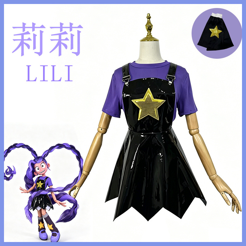 New cross-border model bobi time lily, Bobbi's Playtime, Lily loves big braids cosplay costume
