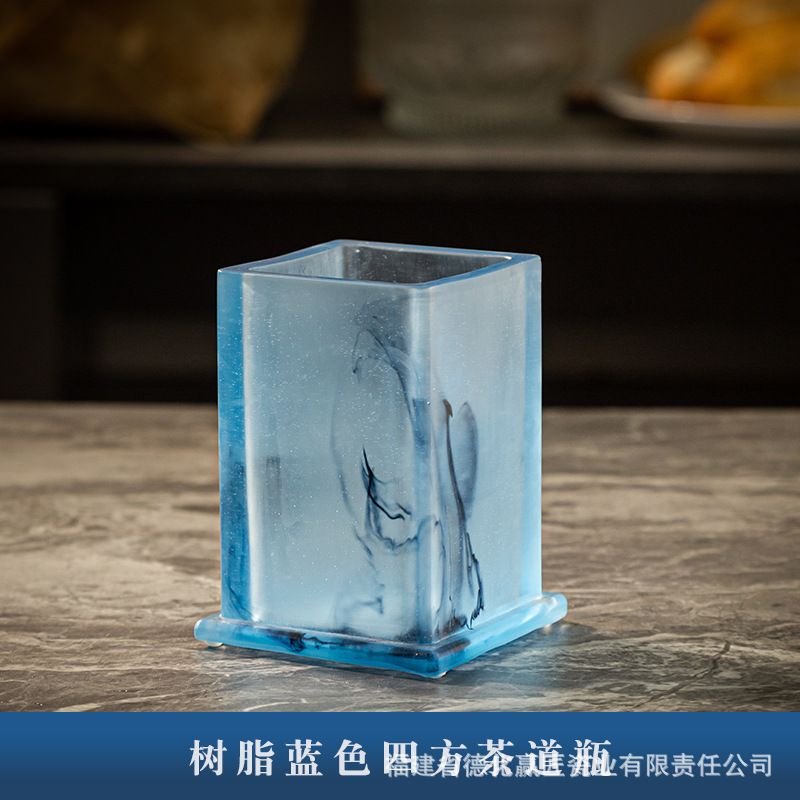 Transfronteriza nórdica ins viento resina de pino tinta caja de almacenamiento de cepillo caja de almacenamiento de resina escritorio bolígrafo mesa de tocador