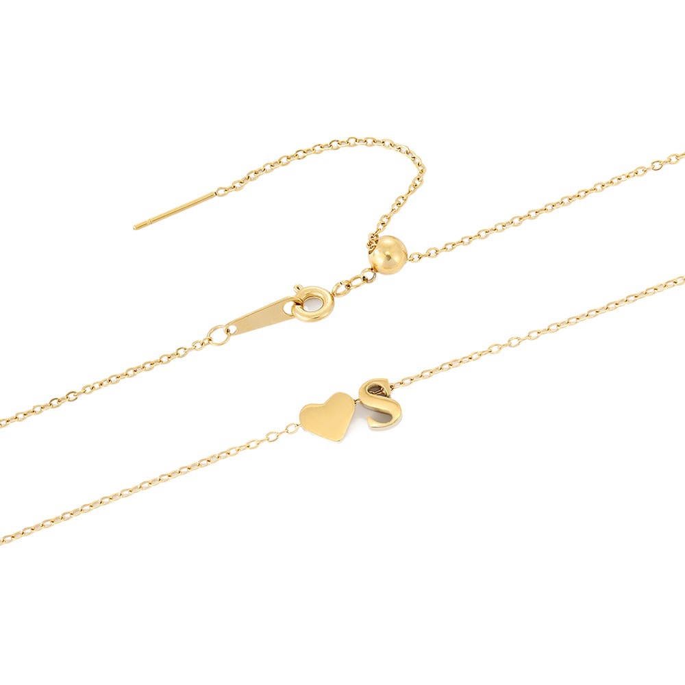 St.de lan amor de nicho transfronterizo 26 letras en inglés collar colgante moda femenina personalidad cadena de clavícula de acero inoxidable