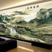 K8S源远流长十字绣全绣2025年新款客厅大幅大气中式手工线绣山水