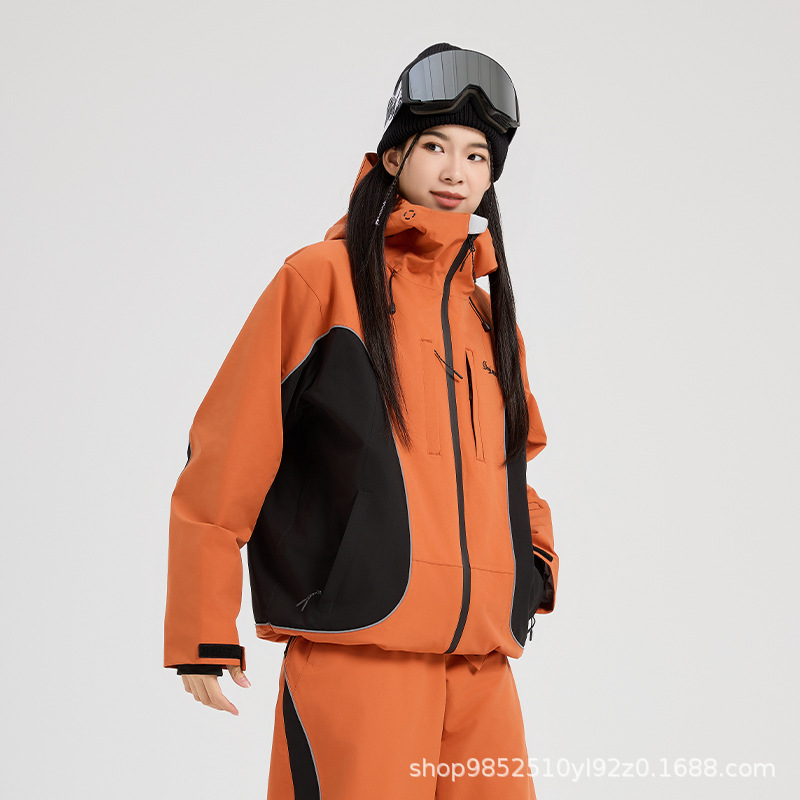 Dooksnow Ski Clothing Men's and Women's Tops Windproof Waterproof Warm Professional 3L Outdoor Ski Clothing Snow Clothing Tops