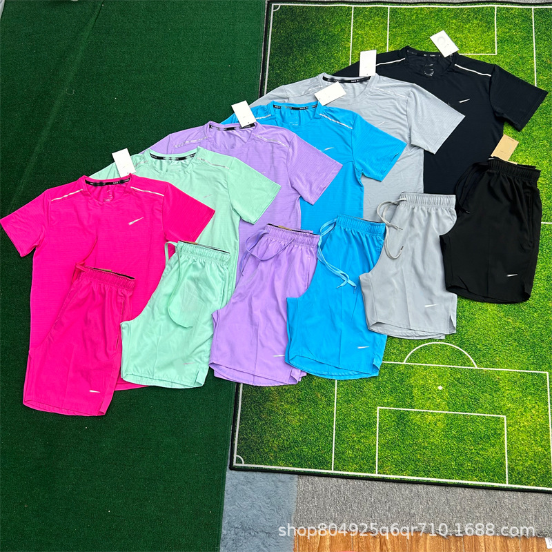 Wholesale Men's Breathable Woven Sports Shorts, Athletic Training Running Fitness Quick-Dry Set for Men
