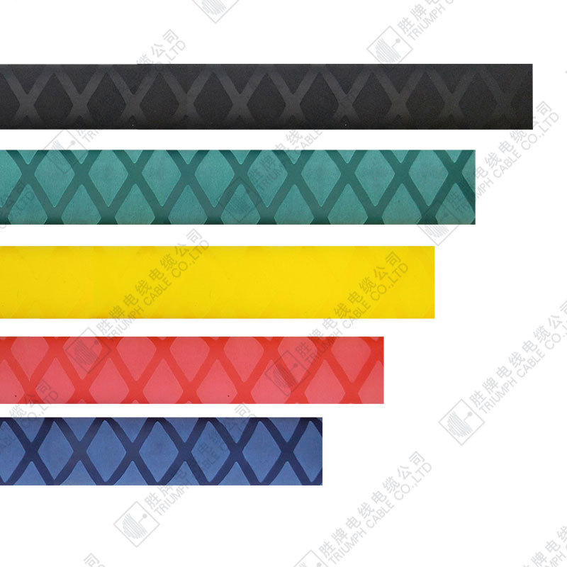 网格热缩管钓鱼竿球拍防滑把手护套 花纹热缩管 绝缘防电套管包邮