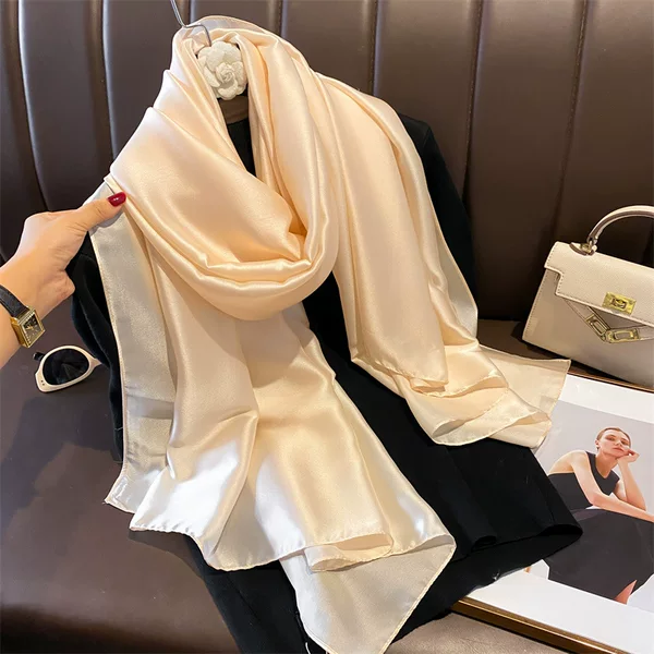 New Spring and Summer Solid Color Silk Scarf Women's Small Neck Decoration Joker Women's Long Scarf Wholesale