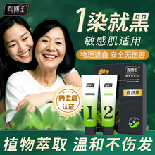 陶博士染发剂纯植物无苯二胺植萃养发护发一体遮白发五倍子染发膏