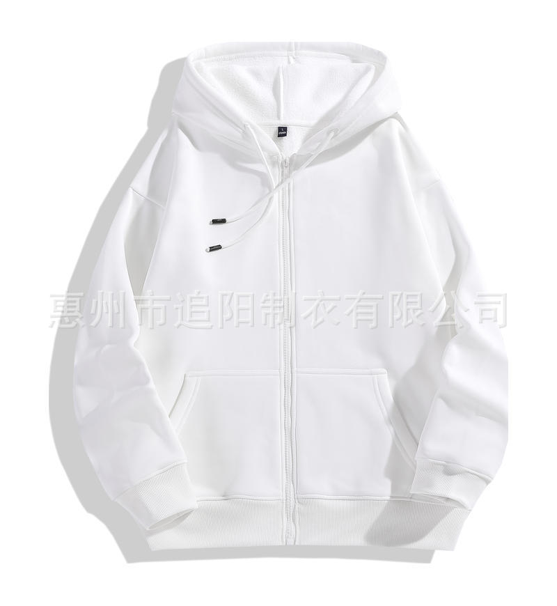 Otoño y invierno con capuz cardigan con cremallera suéter logotipo impreso personalizado hombre y mujer ropa corporativa ropa de trabajo ropa de equipo personalizada