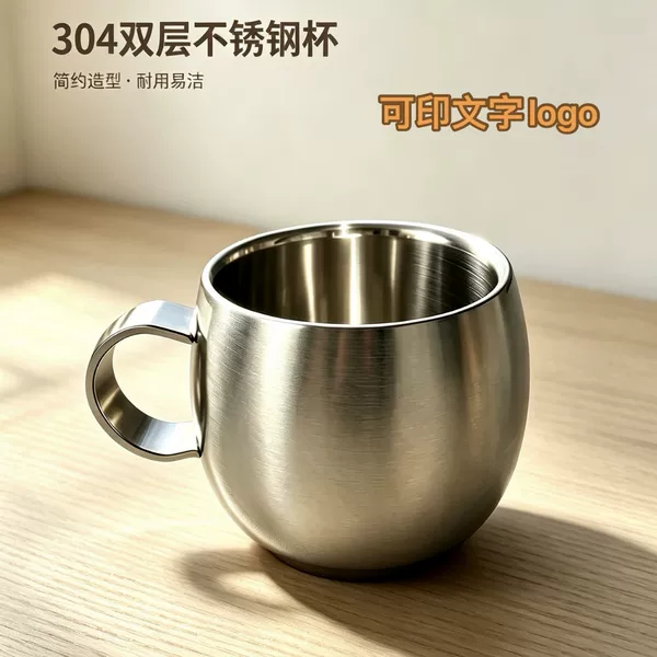 Cross-border 304 stainless steel double-layer insulated and drop-resistant children's water cup, suitable for kindergartens, babies, and home use for drinking water and milk