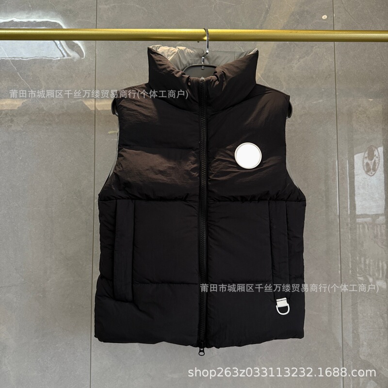 Cross-Border Canada Goose White Label Stand Collar Capsule Fashion Vest down Jacket Winter Versatile Women's Vest Autumn and Winter Sleeveless Jacket Cross-Border Canada Goose White Label Stand Collar Capsule Fashion Vest down Jacket Winter Versatile Women's Vest Autumn and Winter Sleeveless Jacket