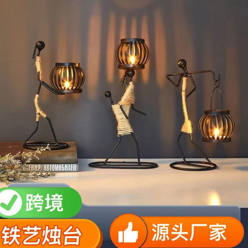 クリエイティブな装飾品キャンドル燭台北欧レストランテーブル装飾バールーム手作り|undefined