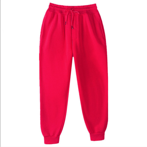 New youth casual solid color thickened loose sweatpants