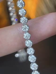 18K Gold High Jewelry 4 Carat Large Cultured Diamond Bracelet Bracelet Jewelry Tiktok Wholesale Agent