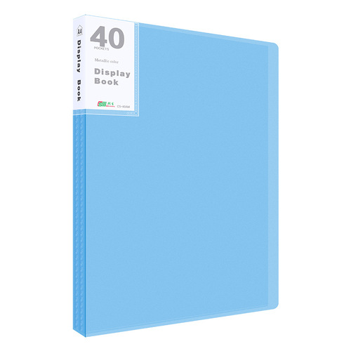 Manufacturer wholesale blue transparent folder wholesale a4 multi-layer binder information book advertising gift printing logo