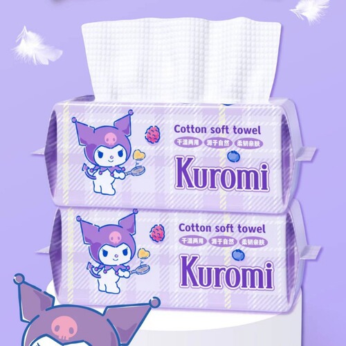 Sanrio official authorized Coromi disposable facial tissue with pearl pattern, family pack, hanging type soft tissue