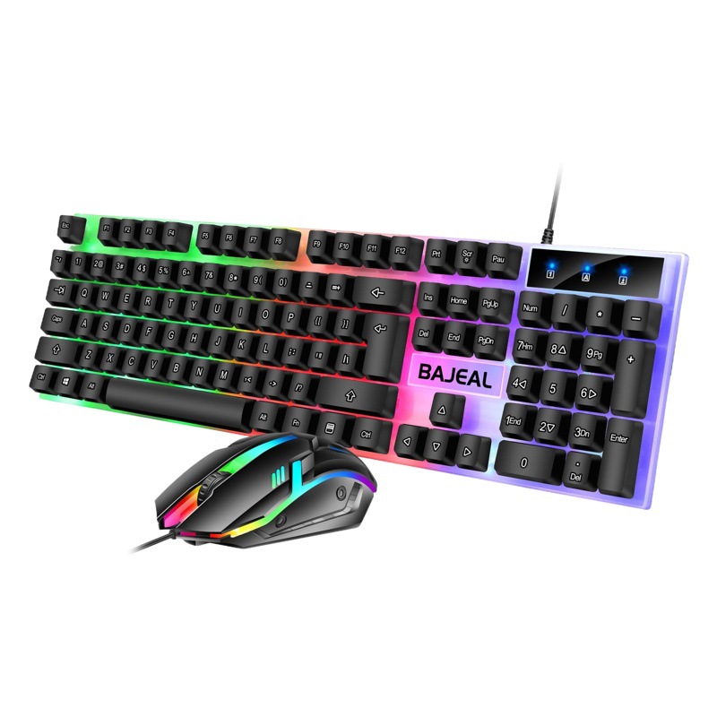 Baiji T350 con cable USB luminoso juego de teclado y ratón ordenador mecánico táctil retroiluminación teclado y ratón máquina